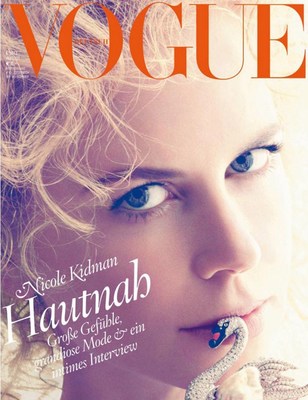 Nicole Kidman does Black Swan on German Vogue, twice